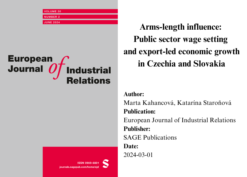 Marta Kahancová co-authored a paper about public sector wage setting