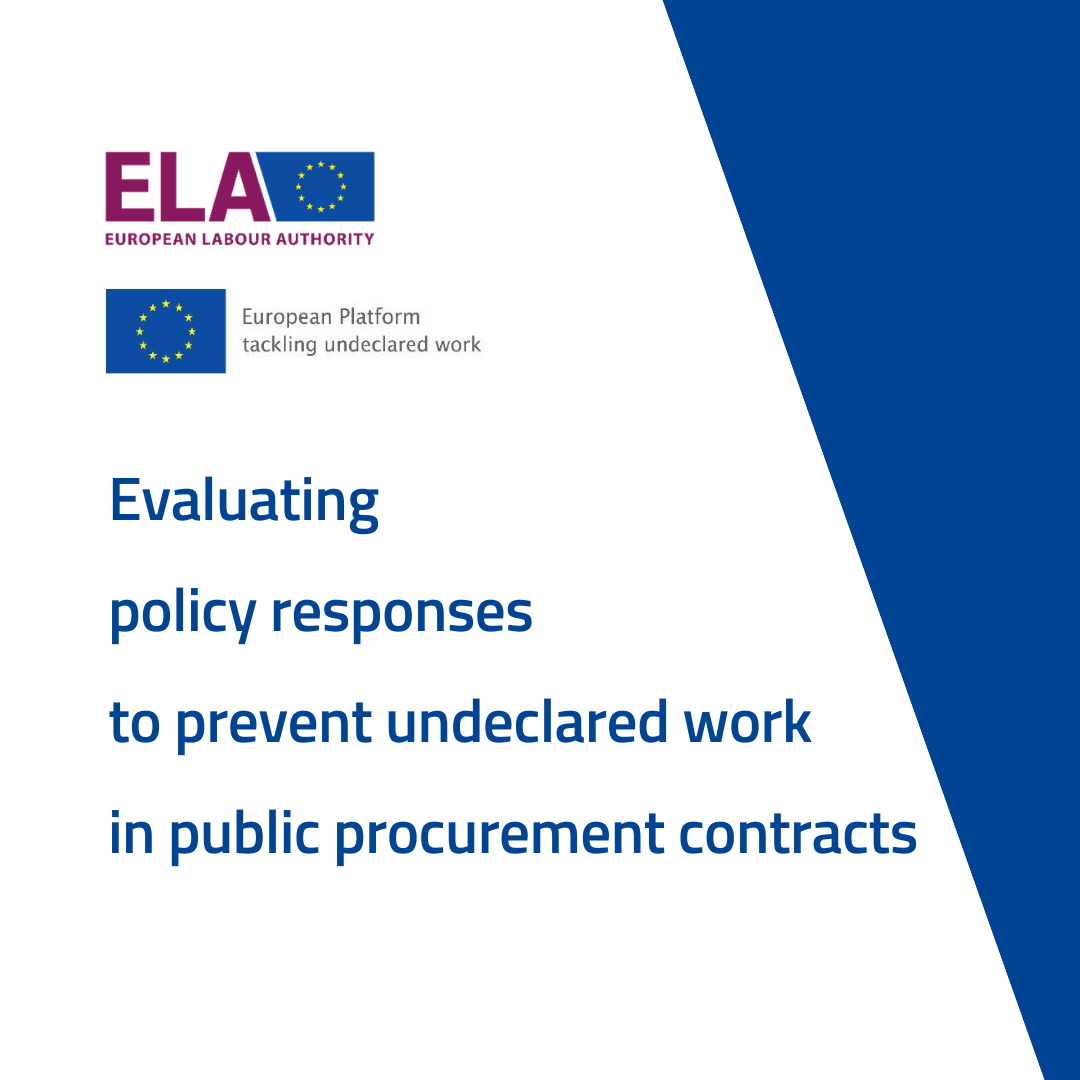 CELSI researchers contributed to the ELA study on undeclared work in public procurement contracts