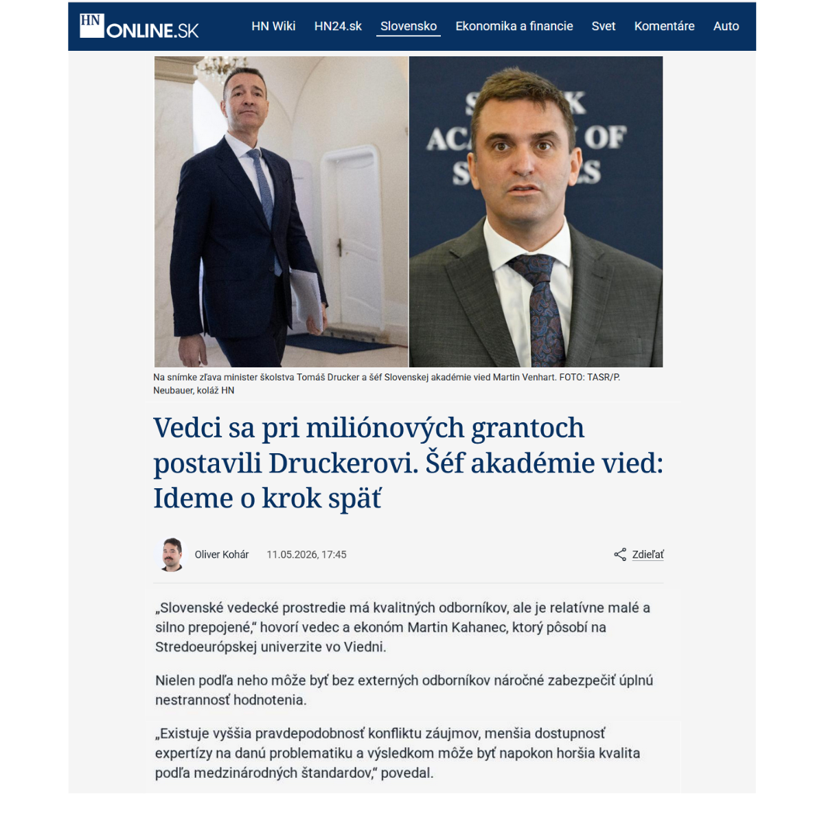 Financovanie vedy na Slovensku: ideme proti globálnemu trendu?