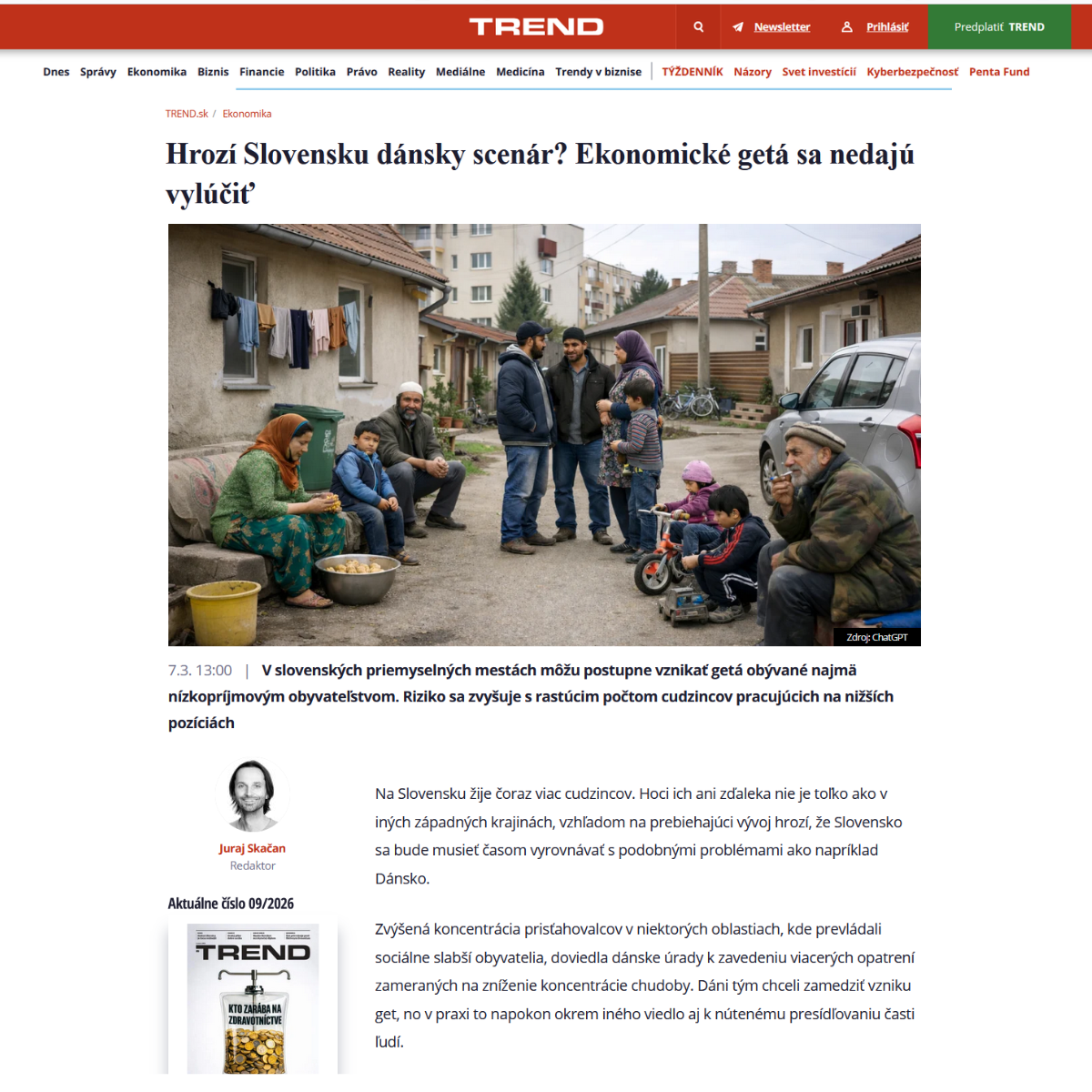 Vedecký riaditeľ CELSI Martin Kahanec komentuje otázky integrácie migrantov v článku týždenníka TREND