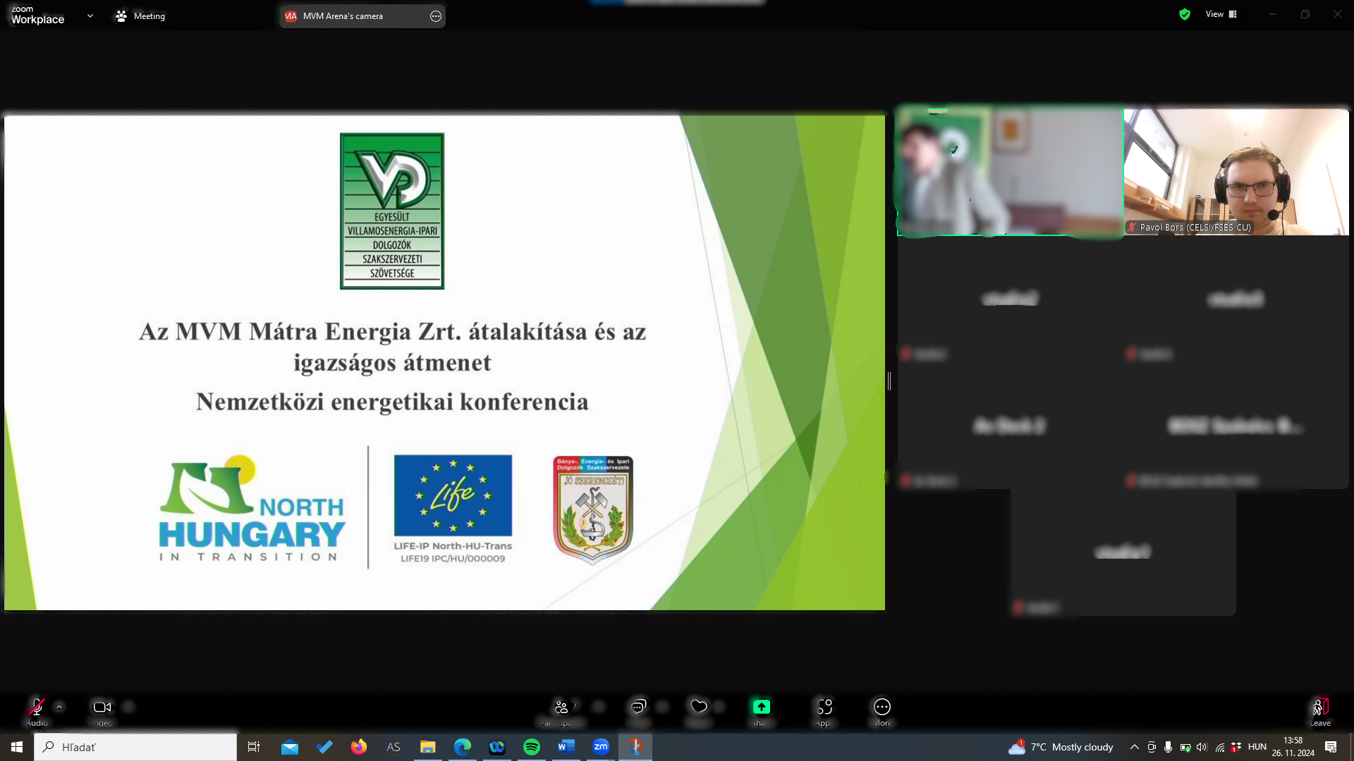 Výskumník CELSI Pavol Bors vystúpil na konferencii o transformácii energetického systému Maďarska v kontexte ťažby uhlia