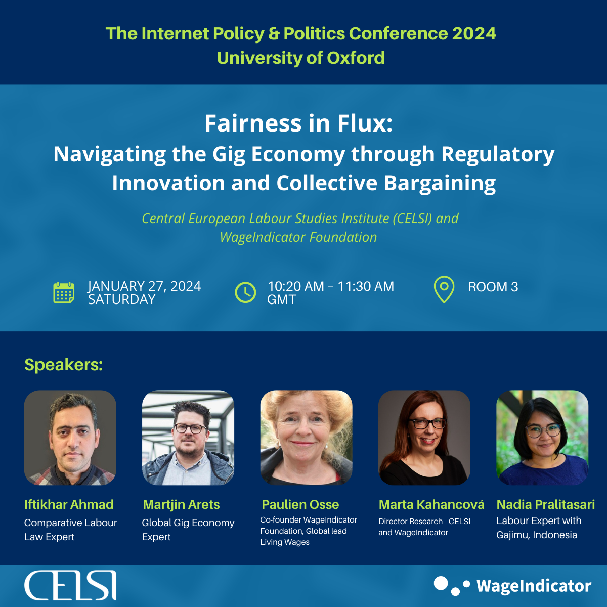 Join us for a session on the regulatory and collective bargaining issues in the gig economy, this Saturday at 10:20-11:30 GMT!