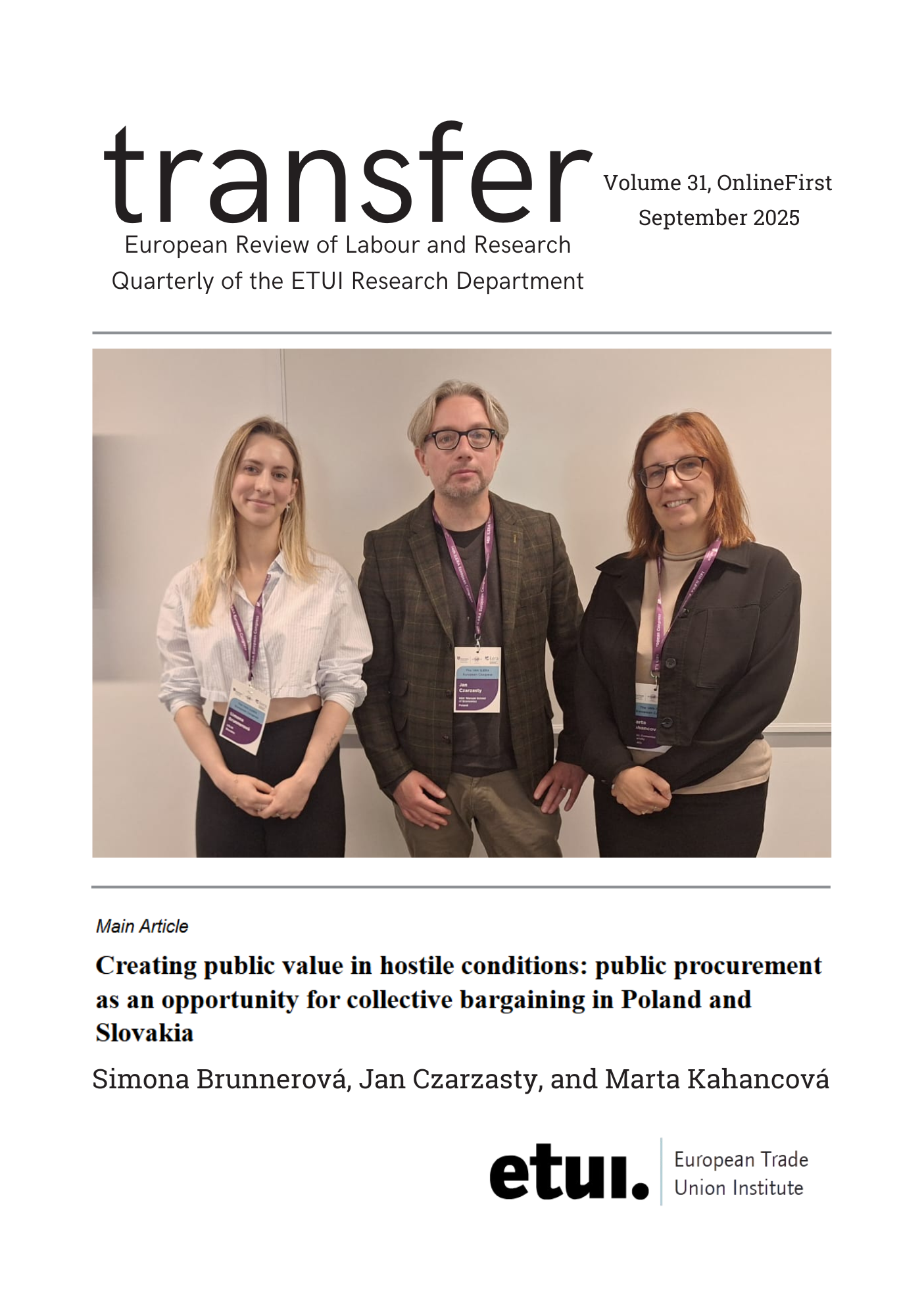 New publication: Public procurement and collective bargaining: a new opportunity?